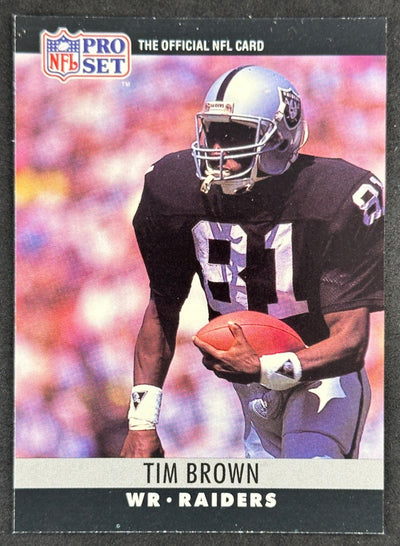 Tim Brown 1990 Pro Set Raiders Sports Trading Cards
