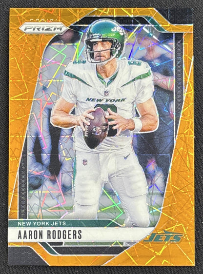 Aaron Rodgers 2024 Panini Prizm Lazer Jets Sports Trading Card