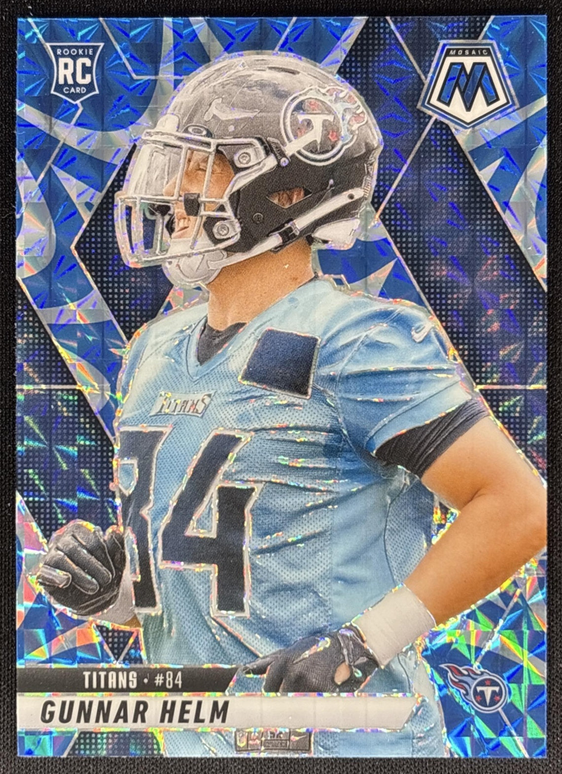 Gunnar Helm 2025 Panini Mosaic Rookies Reactive Blue Prizm Titans Sports Trading Cards