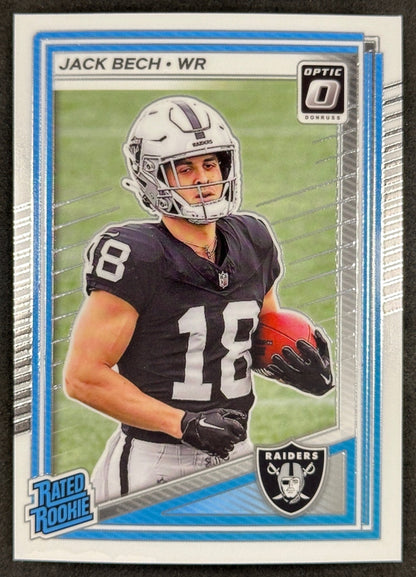 Jack Bech 2025 Donruss Optic Rated Rookie Raiders Sports Trading Card