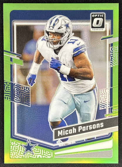 Micah Parsons 2023 Panini Donruss Optic Lime Green Prizm /20 Cowboys Dallas Cowboys