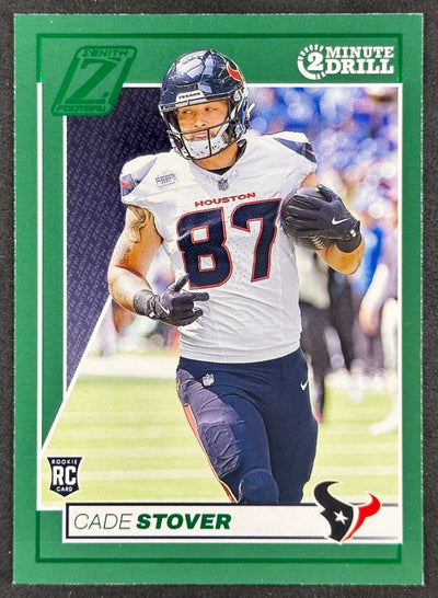 Cade Stover 2024 Zenith Rookie Green 2 Minute Drill Texans Sports Trading Card