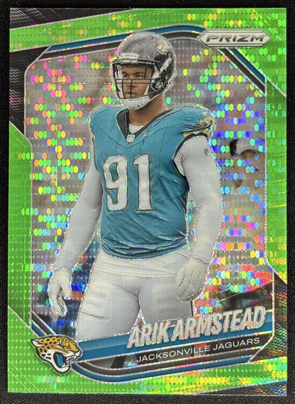 Arik Armstead 2025 Panini Prizm Neon Green Pulsar Jaguars Sports Trading Card