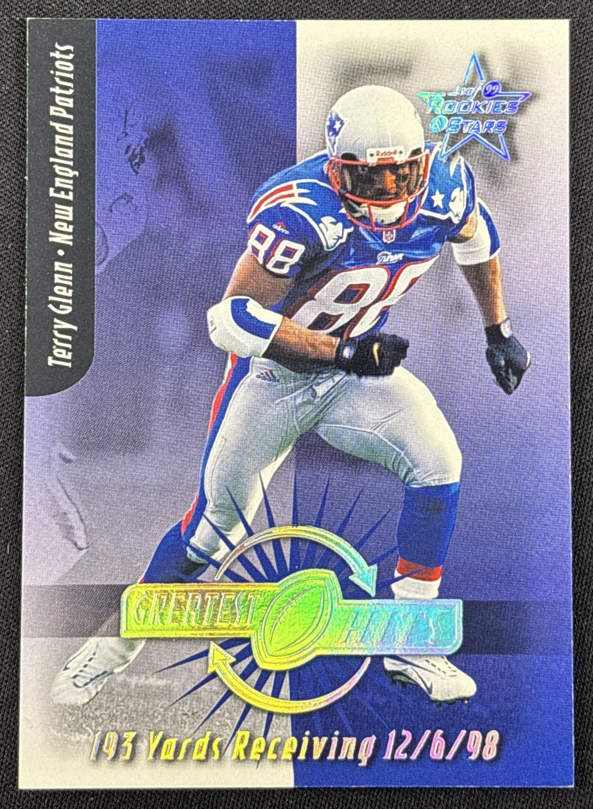 Terry Glenn 1999 Leaf Rookies & Stars Greatest Hits /2500 Patriots