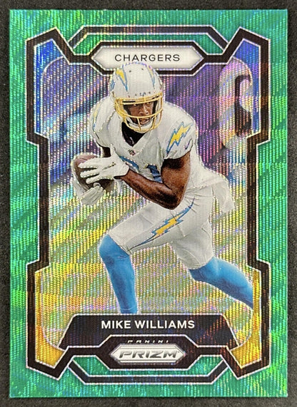 Mike Williams 2023 Panini Prizm Green Wave Chargers Sports Trading Cards