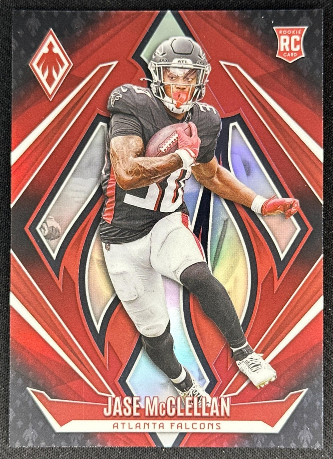 Jase McClellan 2024 Panini Phoenix Red Fade /299 Falcons front
