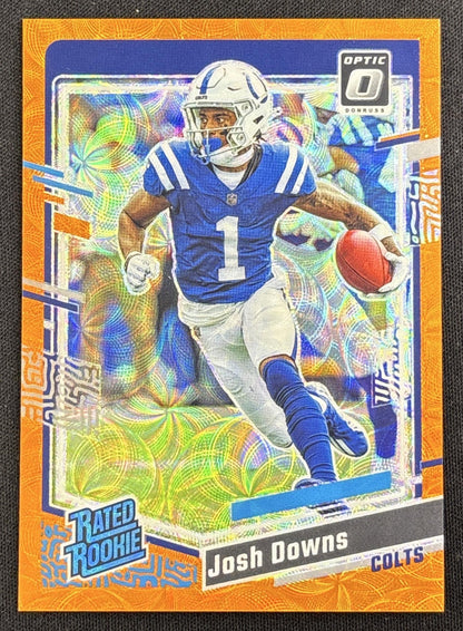 Josh Downs 2023 Panini Donruss Optic Orange Scope Prizm /79 Colts