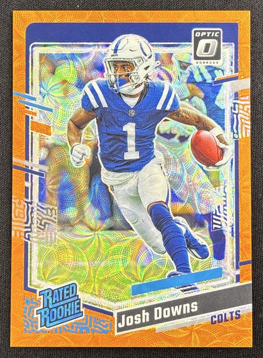 Josh Downs 2023 Panini Donruss Optic Orange Scope Prizm /79 Colts