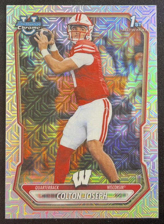 Colton Joseph 2026 Bowman Chrome Prospects Mojo Refractor Badgers