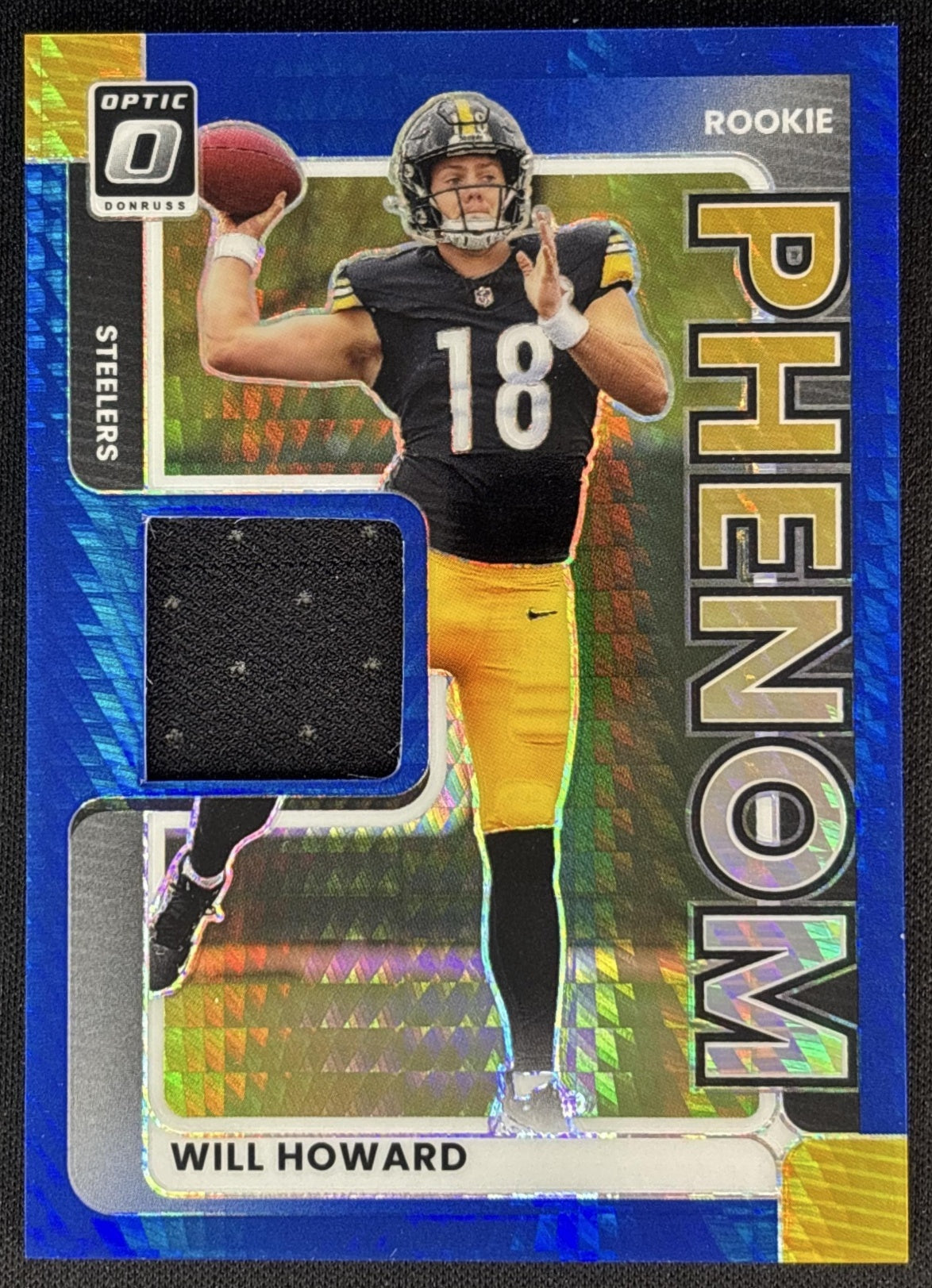Will Howard 2025 Panini Donruss Optic Rookie Phenoms Blue Hyper Prizm