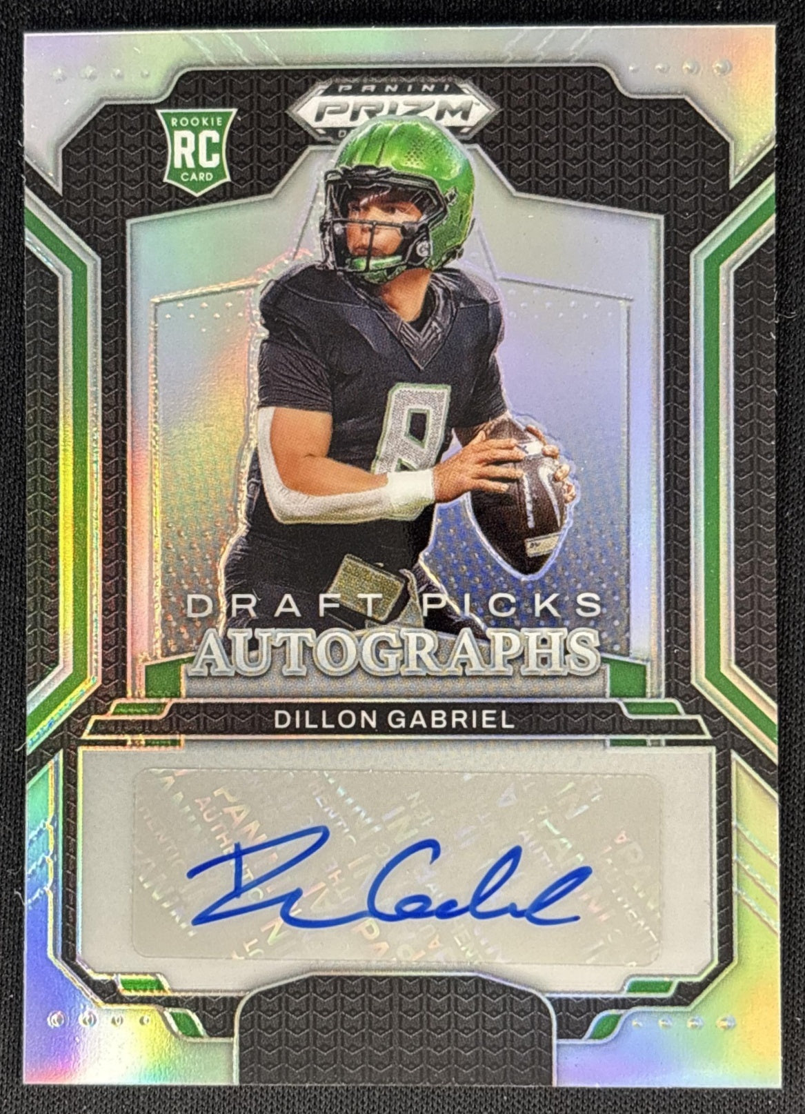 Dillon Gabriel 2025 Panini Prizm Draft Picks Auto Silver Ducks front