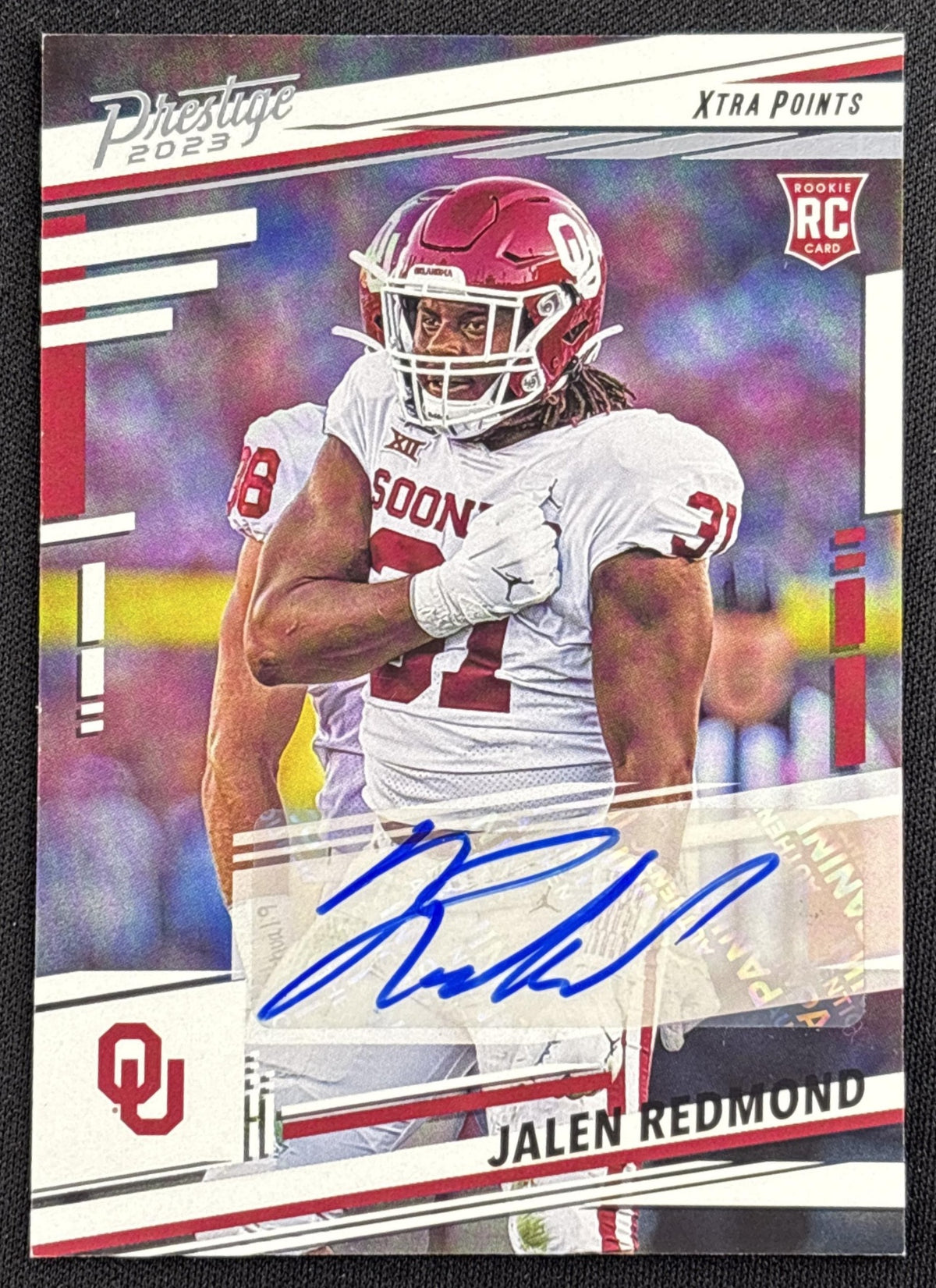 Jalen Redmond 2023 Panini Chronicles Draft Picks Prestige Xtra Points Signatures Sooners Oklahoma Sooners