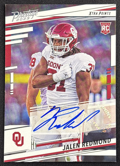 Jalen Redmond 2023 Panini Chronicles Draft Picks Prestige Xtra Points Signatures Sooners Oklahoma Sooners