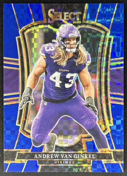 Andrew Van Ginkel 2025 Panini Select Premier Level Blue Prizm /175 Vikings