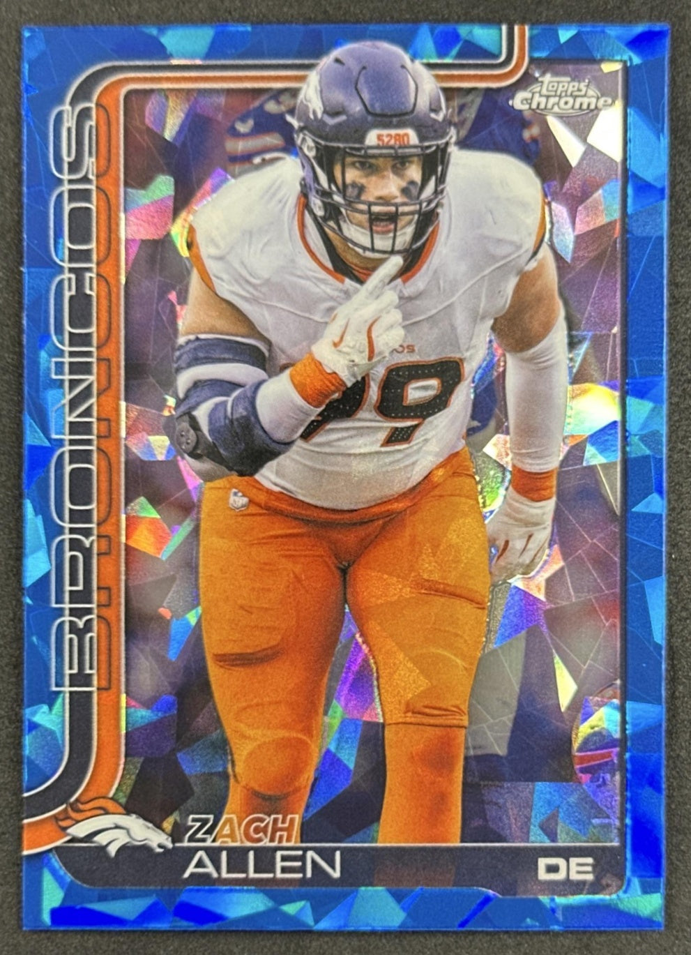 Zach Allen 2025 Topps Chrome Sapphire Broncos