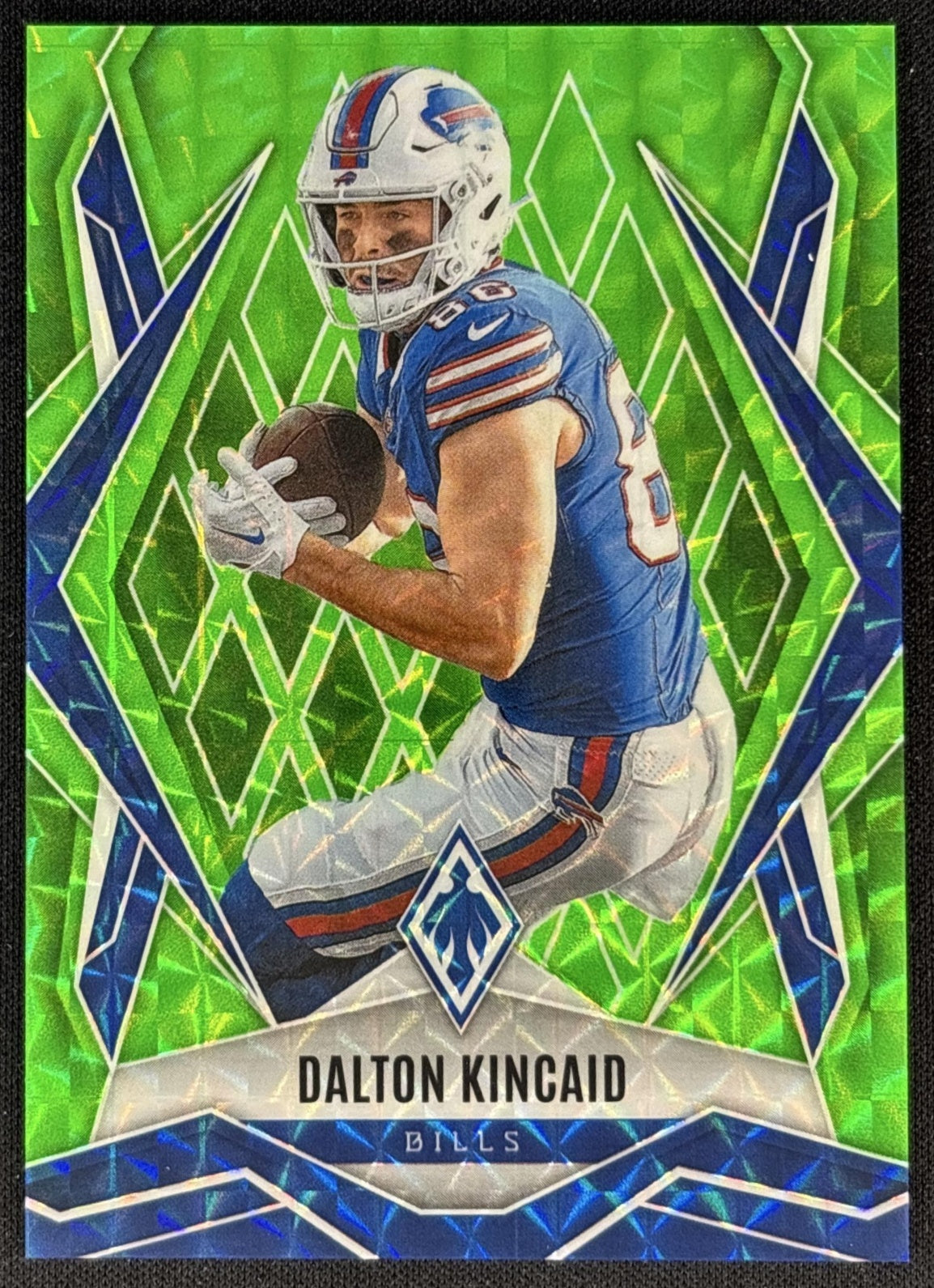 Dalton Kincaid 2025 Panini Phoenix Lime Green Pyramids Prizm /285 Bills front