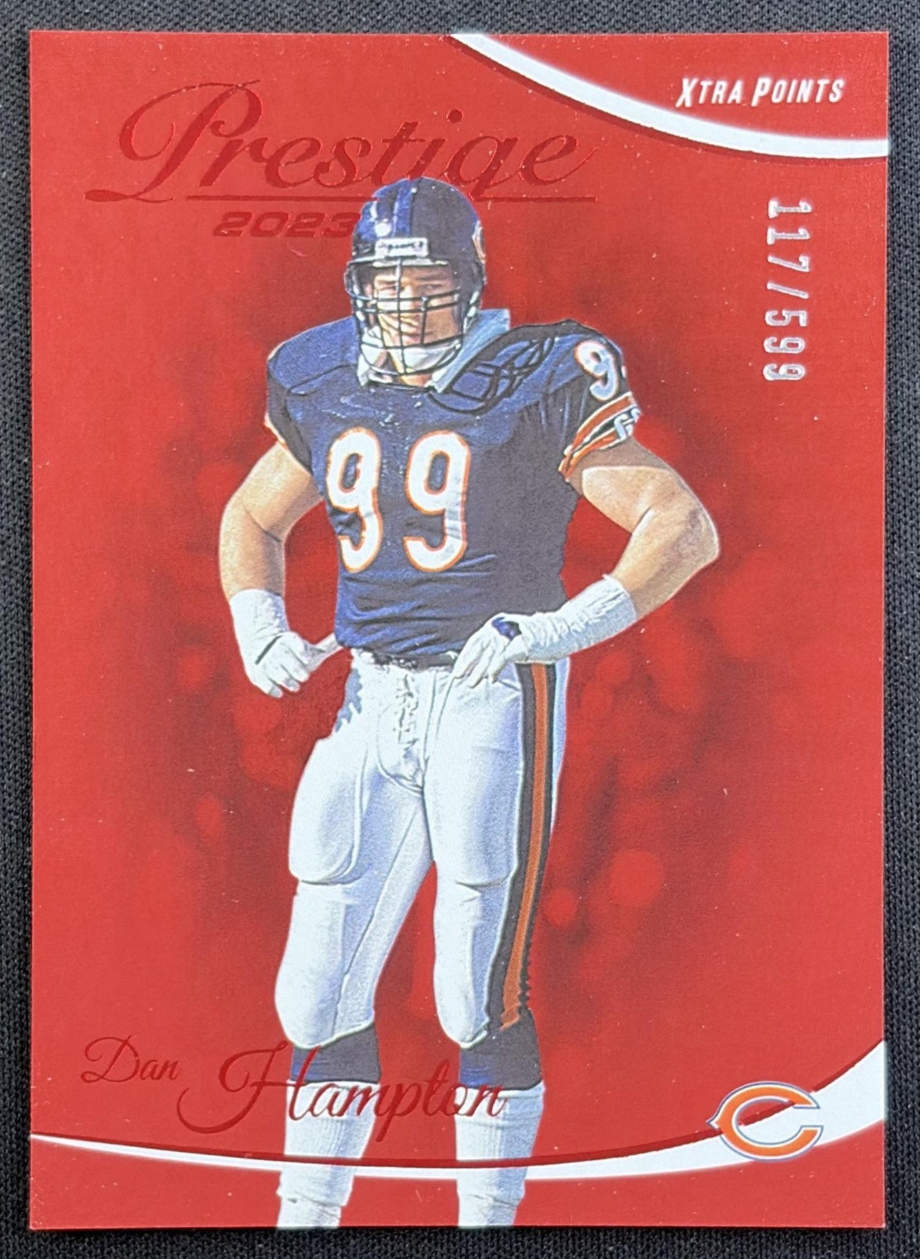 Dan Hampton 2023 Panini Prestige Xtra Points Red /599 Bears front