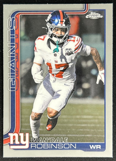Wan'Dale Robinson 2025 Topps Chrome Giants Default Title Sports Trading Cards