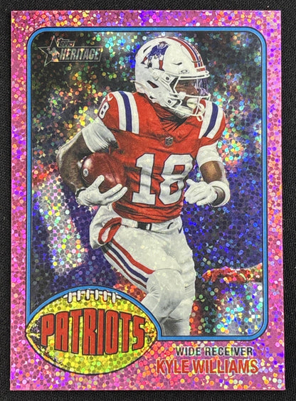 Kyle Williams 2026 Topps Heritage Chrome Pink Sparkle Patriots Sports Trading Card
