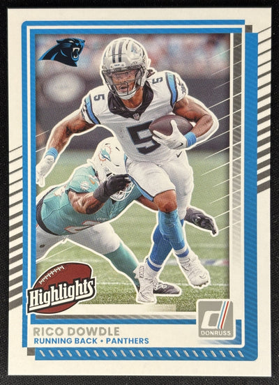 Rico Dowdle 2025 Panini Donruss Rookies & Highlights Panthers Sports Trading Cards