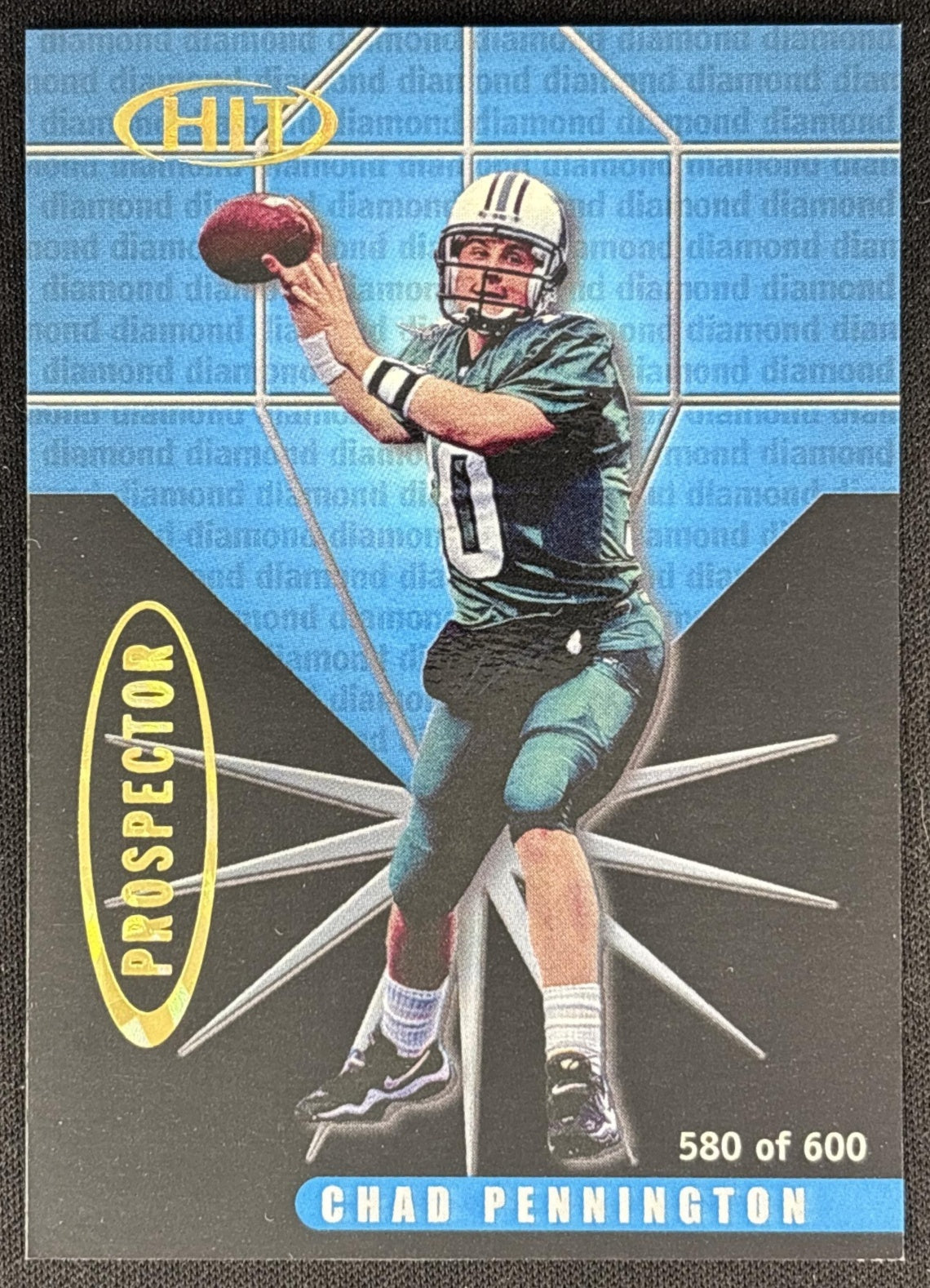 Chad Pennington 2000 SAGE HIT Prospectors Emerald /999 front