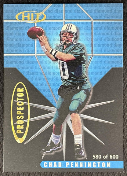 Chad Pennington 2000 SAGE HIT Prospectors Emerald /999 front