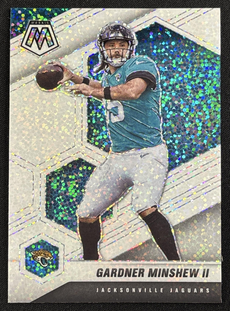 Gardner Minshew II 2021 Panini Mosaic White Sparkle Prizm SSP Jaguars