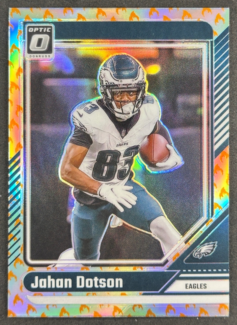 Jahan Dotson 2024 Donruss Optic Fire Emoji Eagles