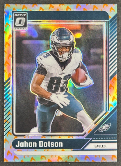 Jahan Dotson 2024 Donruss Optic Fire Emoji Eagles