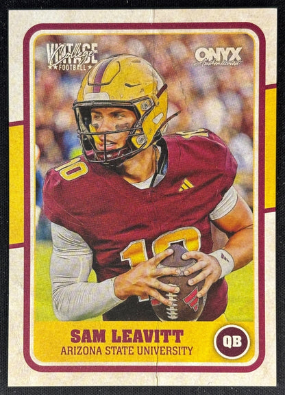 Sam LEavitt 2025 Onyx Vintage Sports Trading Cards