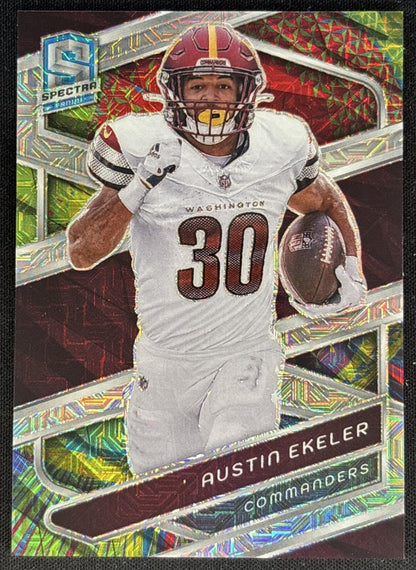 Austin Ekeler 2024 Panini Spectra Meta /25 Commanders front