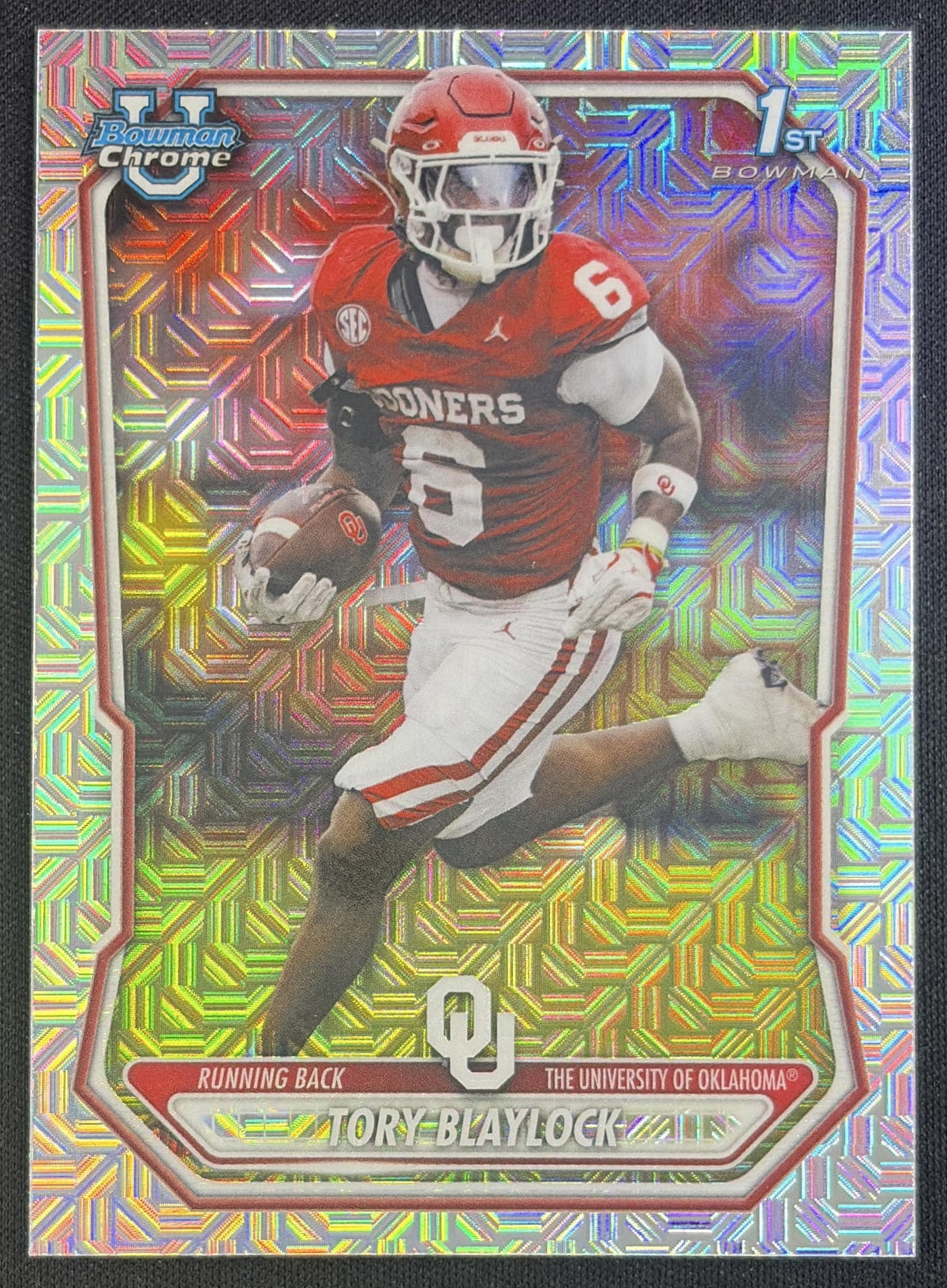 Tory Blaylock 2026 Bowman Chrome Prospects Mojo Refractor Sooners