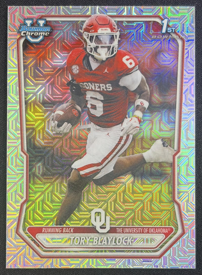 Tory Blaylock 2026 Bowman Chrome Prospects Mojo Refractor Sooners