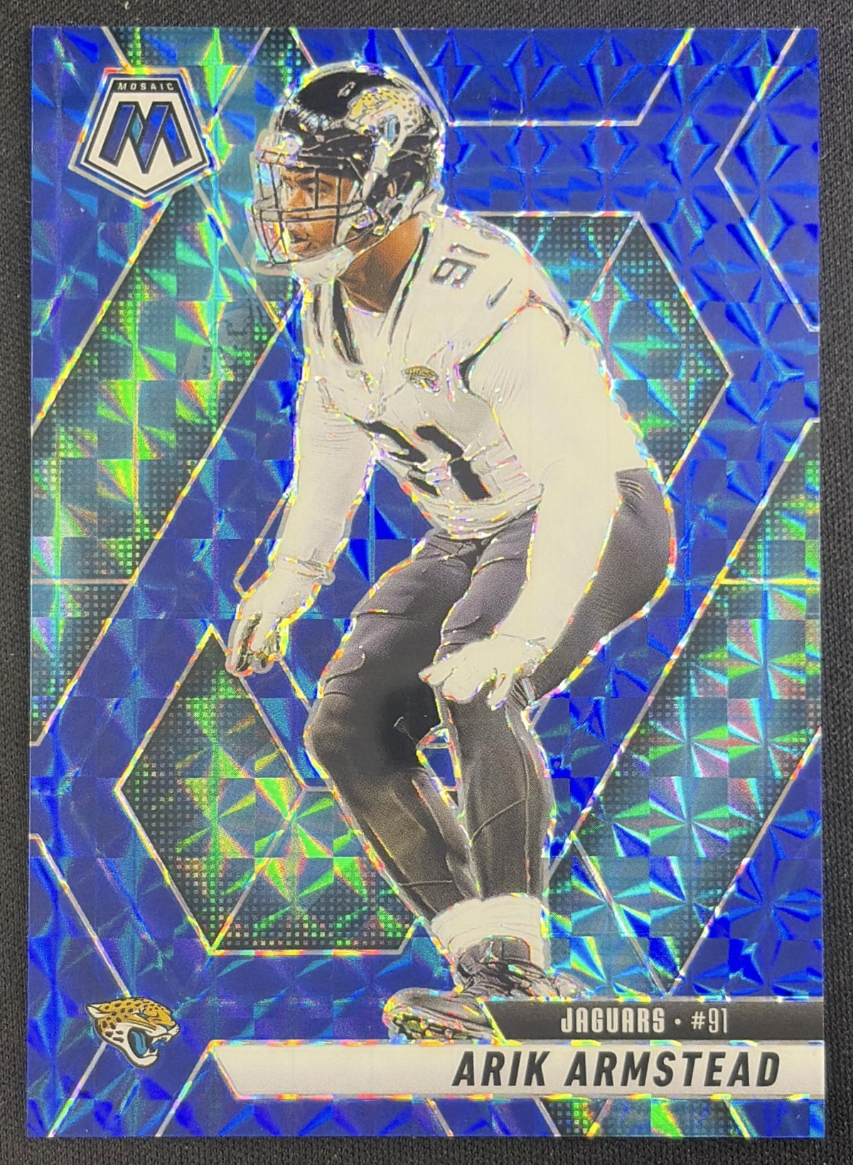 Arik Armstead 2025 Panini Mosaic Blue Prizm /99 Jaguars Sports Trading Card