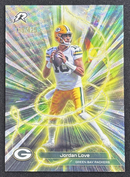 Jordan Love 2025 Topps Resurgence Conductors Surge Refractor /425 Packers front