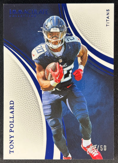 Tony Pollard 2025 Immaculate Collection Blue /50 Titans Default Title