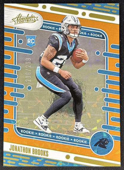 Jonathon Brooks 2024 Panini Absolute Orange /299 Panthers