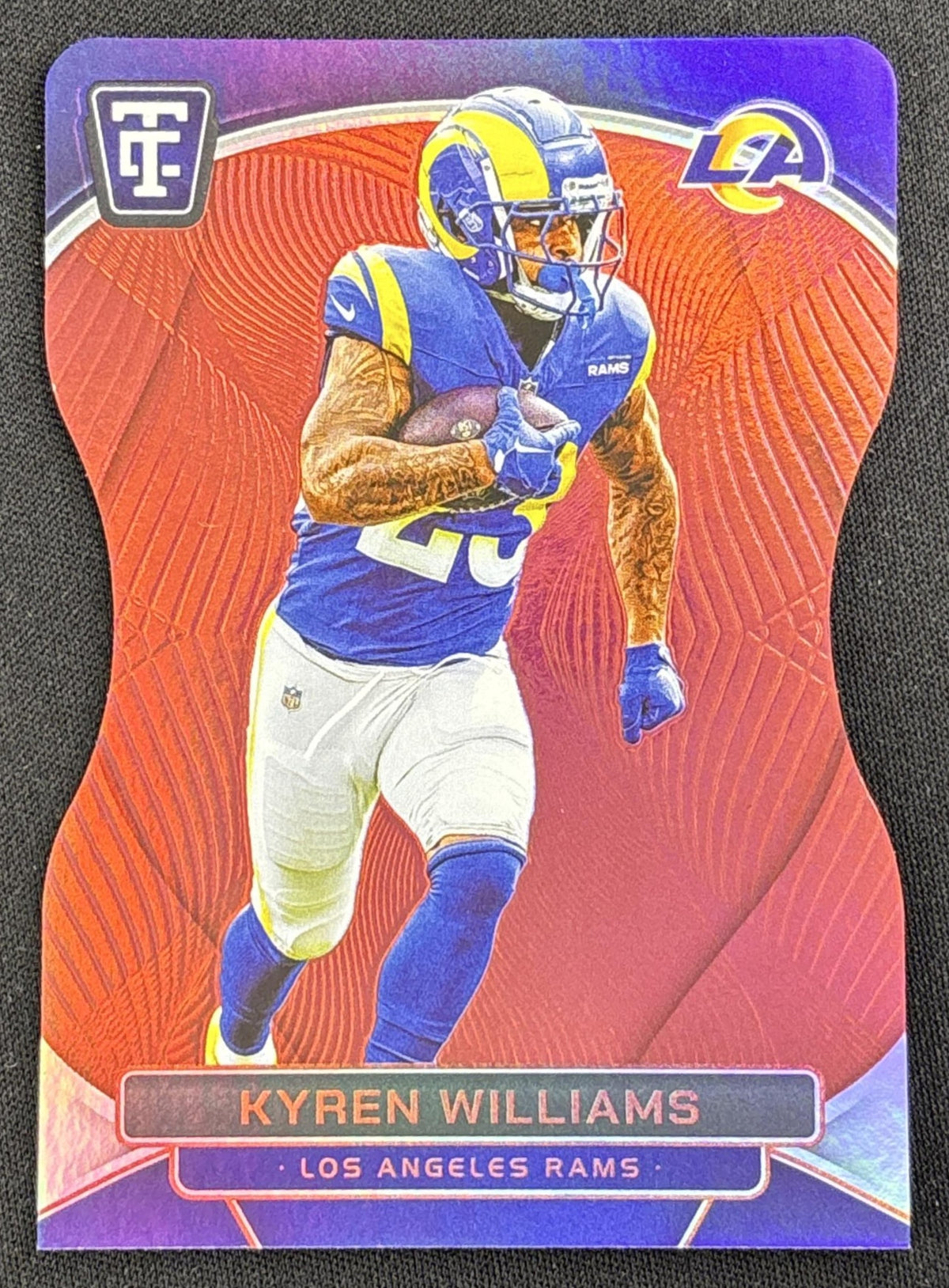 Kyren Williams 2024 Panini Totally Certified Mirror Platinum Red Die Cut /175 Rams