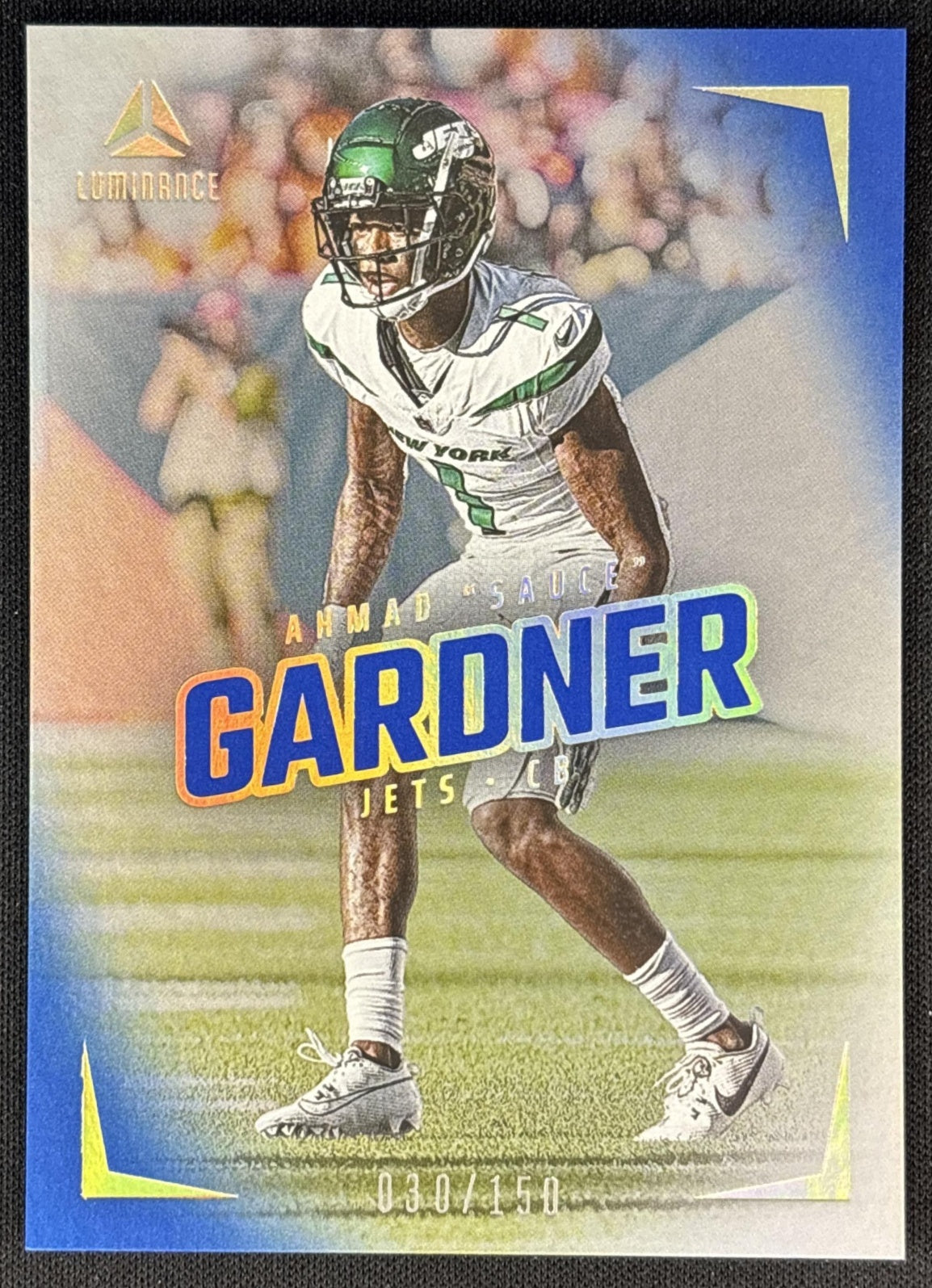 Ahmad "Sauce" Gardner 2024 Panini Luminance Blue /150 Jets Sports Trading Cards