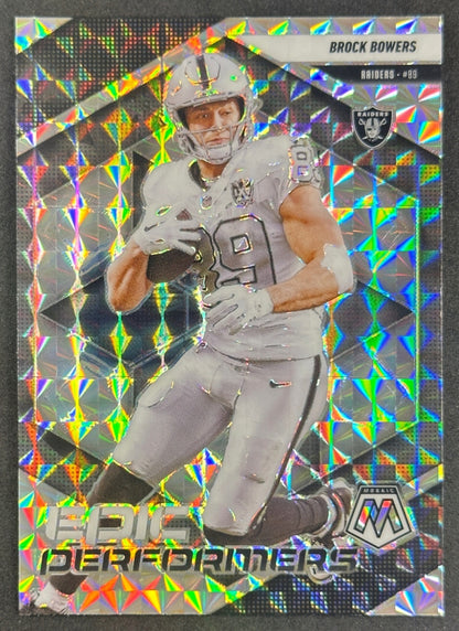 Brock Bowers 2025 Panini Mosaic Epic Performers Raiders Sports Trading Cards