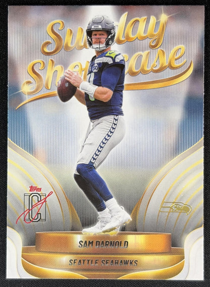 Sam Darnold 2025 Topps Signature Class Sunday Showcase Seahawks Front