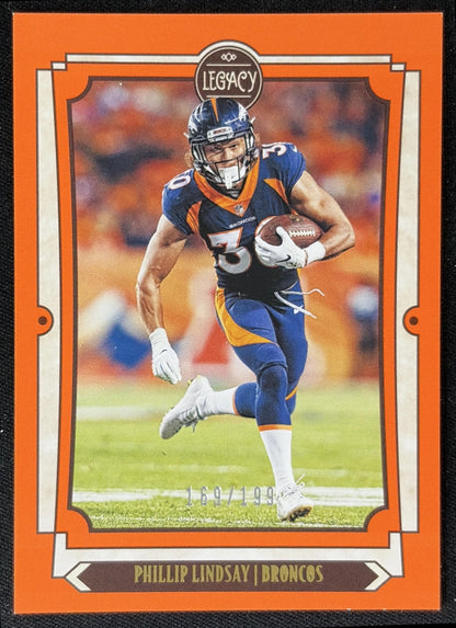 Phillip Lindsay 2019 Panini Legacy Orange /199 Broncos