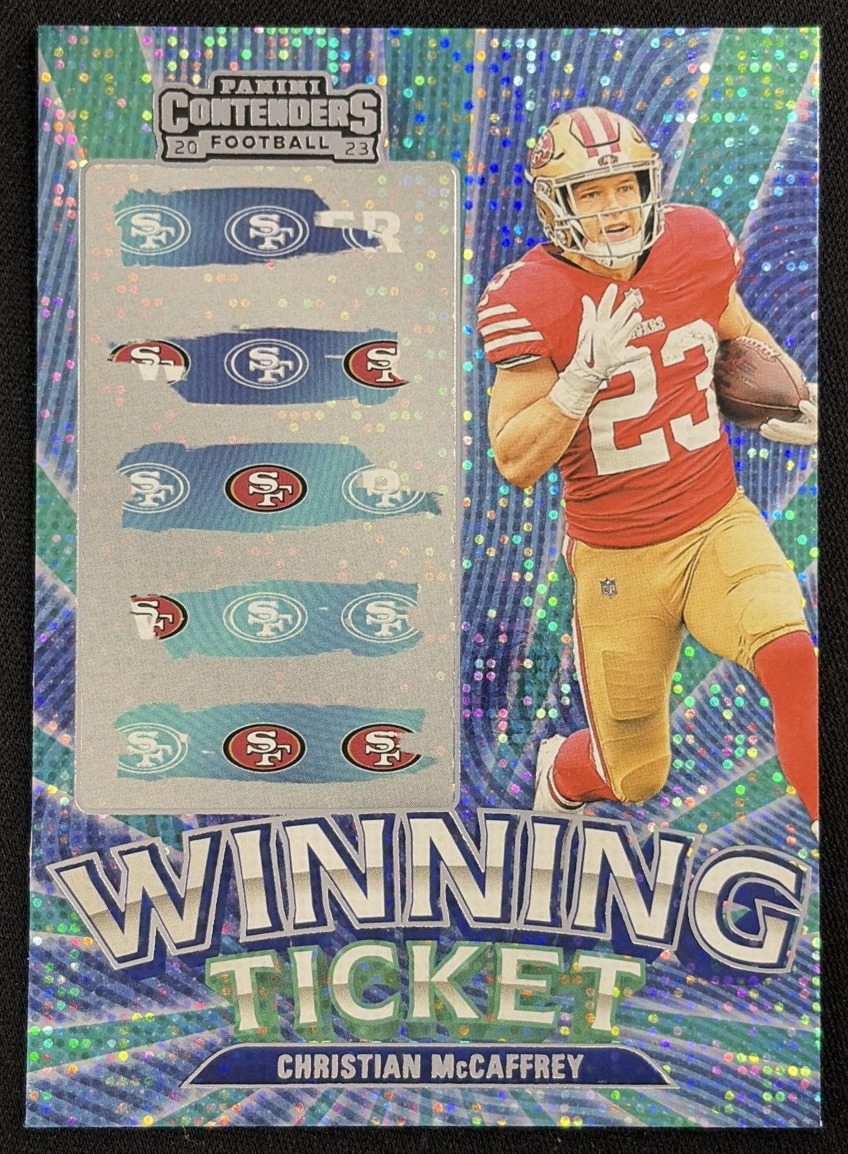 Christian McCaffrey 2023 Panini Contenders Winning Ticket 49ers - Front