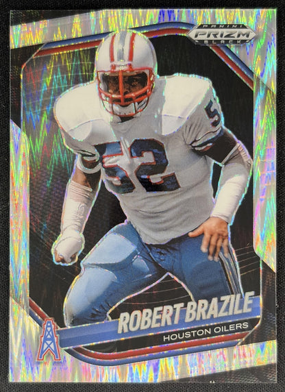 Robert Brazile 2025 Panini Prizm Black Skewed /249 Oilers front