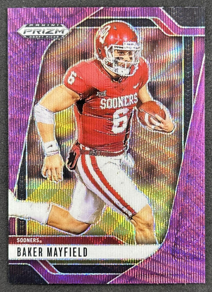 Baker Mayfield 2025 Panini Prizm Draft Picks Purple Wave Sooners Buccaneers