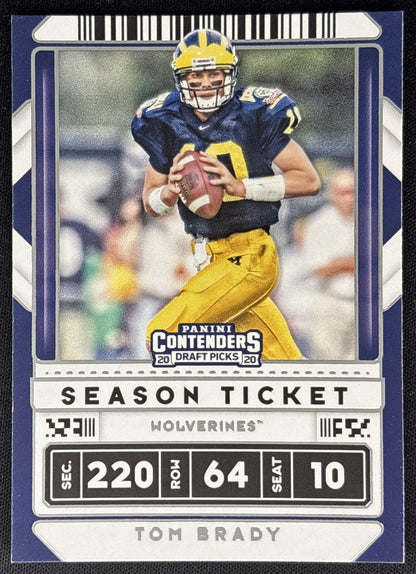 Tom Brady 2020 Panini Contenders Draft Picks Wolverines Sports Trading Cards