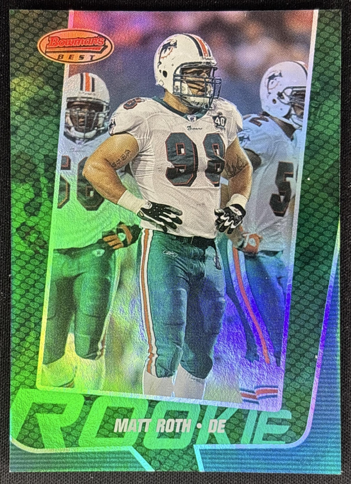 Matt Roth 2005 Bowman's Best Green /799 Dolphins Sports Trading Cards