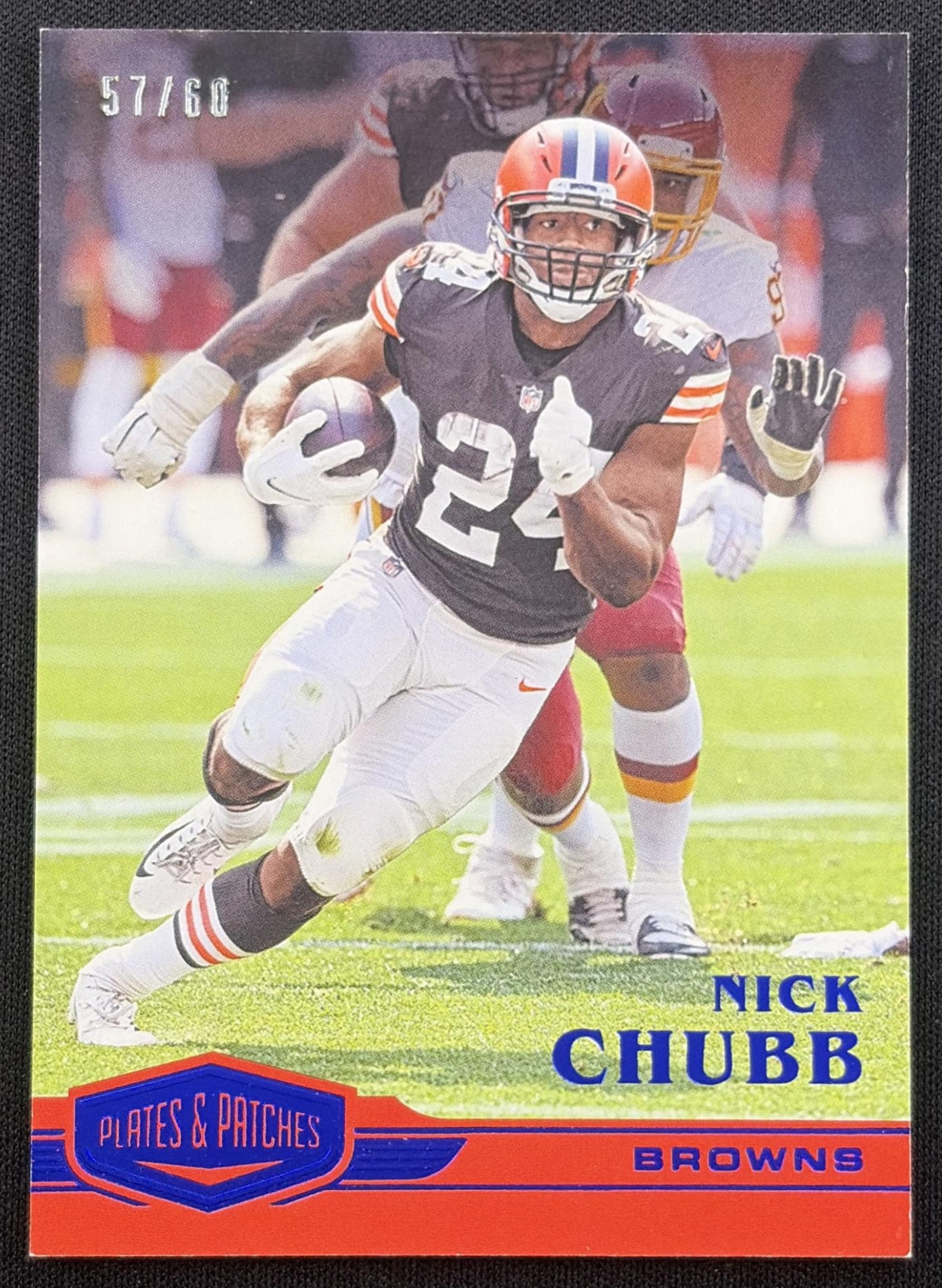 Nick Chubb 2020 Panini Plates & Patches Blue /60 Browns Cleveland Browns