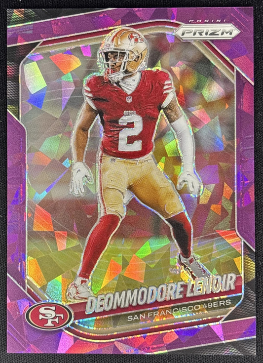 Deommodore Lenoir 2025 Panini Prizm Purple Ice /225 49ers