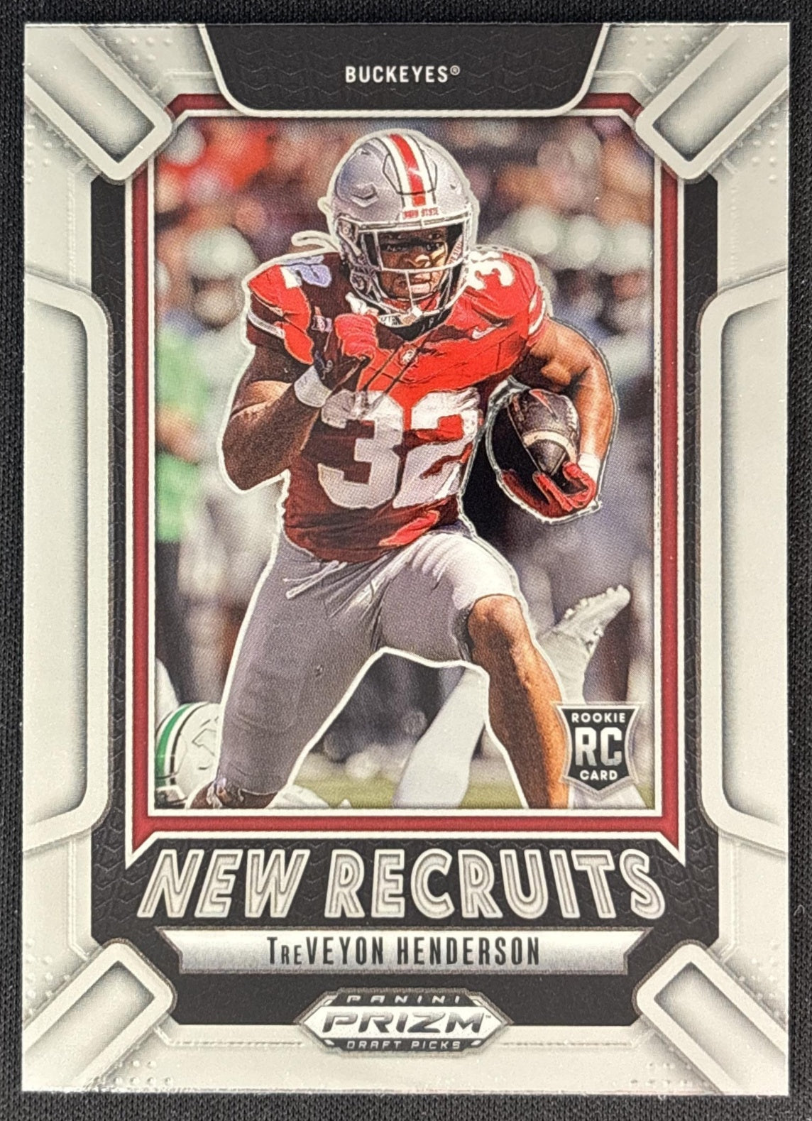 TreVeyon Henderson 2025 Panini Prizm Draft Picks New Recruits Buckeyes front